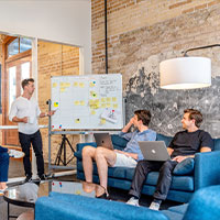 Team reviewing dossiers